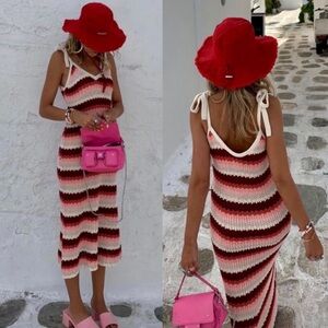 NWT Zara Striped Knit Crochet Tie Strap Midi Dress
Blogger Fave